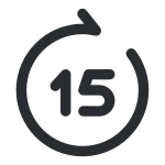 Forward 15 Seconds SVG Icon